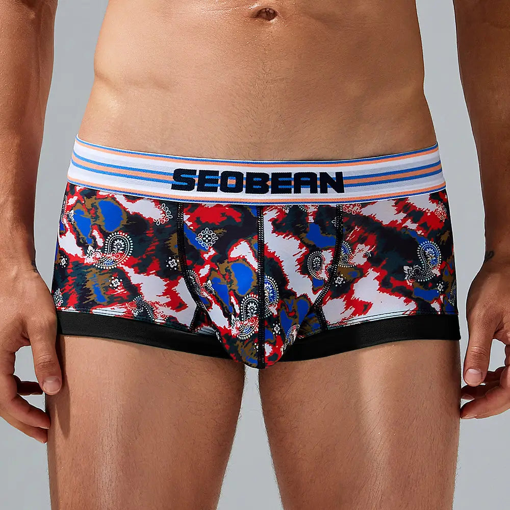 Seobean Seobean Men's Camouflage Trunks - Stylish & Comfortable Underwear 240208