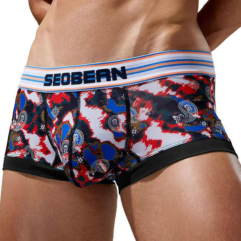 Seobean Seobean Men's Camouflage Trunks - Stylish & Comfortable Underwear 240208
