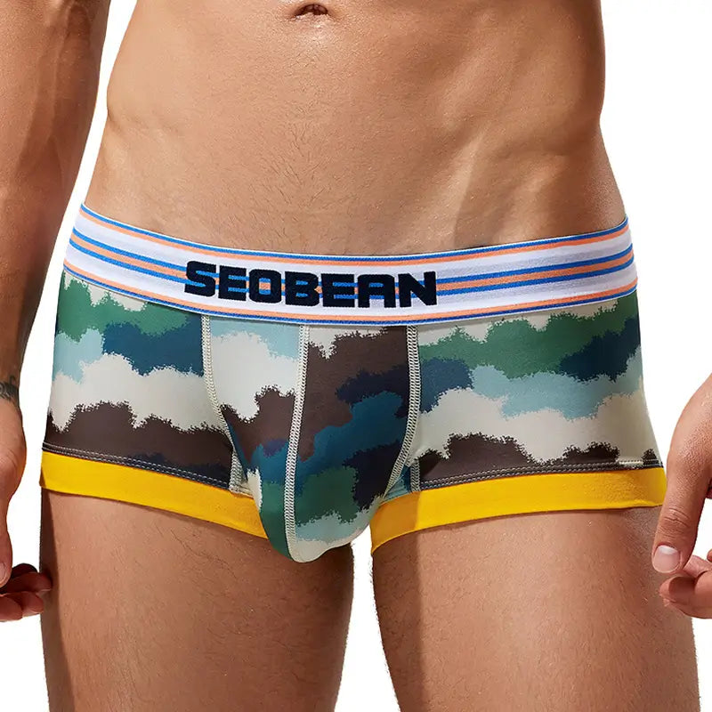 Seobean Seobean Men's Camouflage Trunks - Stylish & Comfortable Underwear 240208