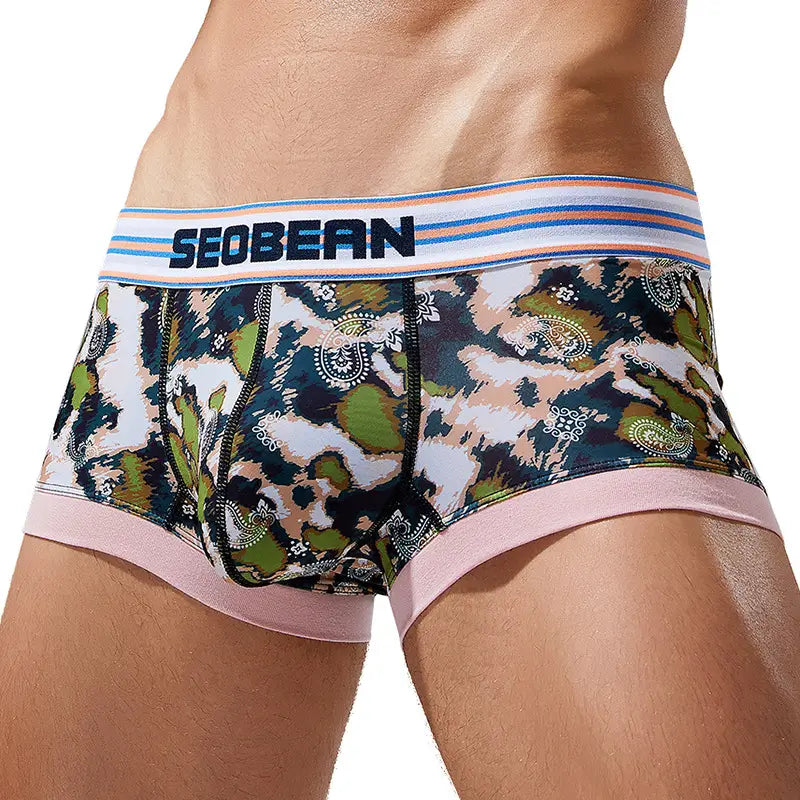 Seobean Seobean Men's Camouflage Trunks - Stylish & Comfortable Underwear 240208