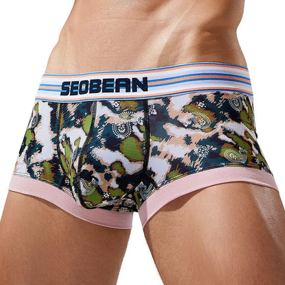 Seobean Seobean Men's Camouflage Trunks - Stylish & Comfortable Underwear 240208