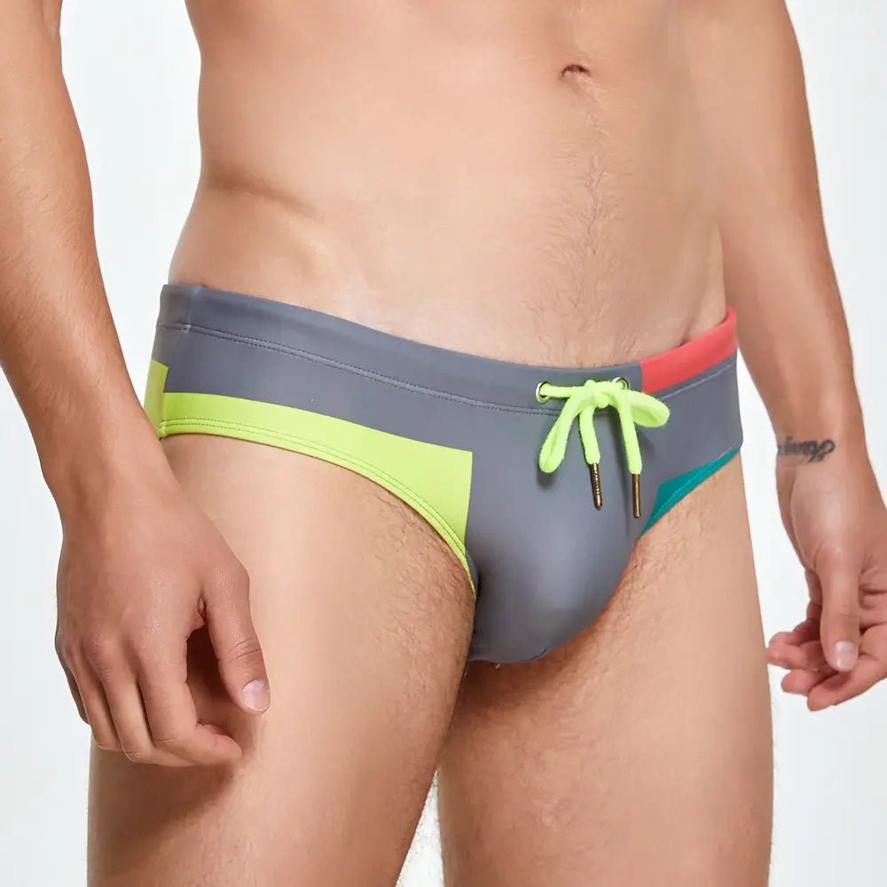 Seobean Seobean Men's Color Block Bikini - Low Rise Swim Briefs 230904