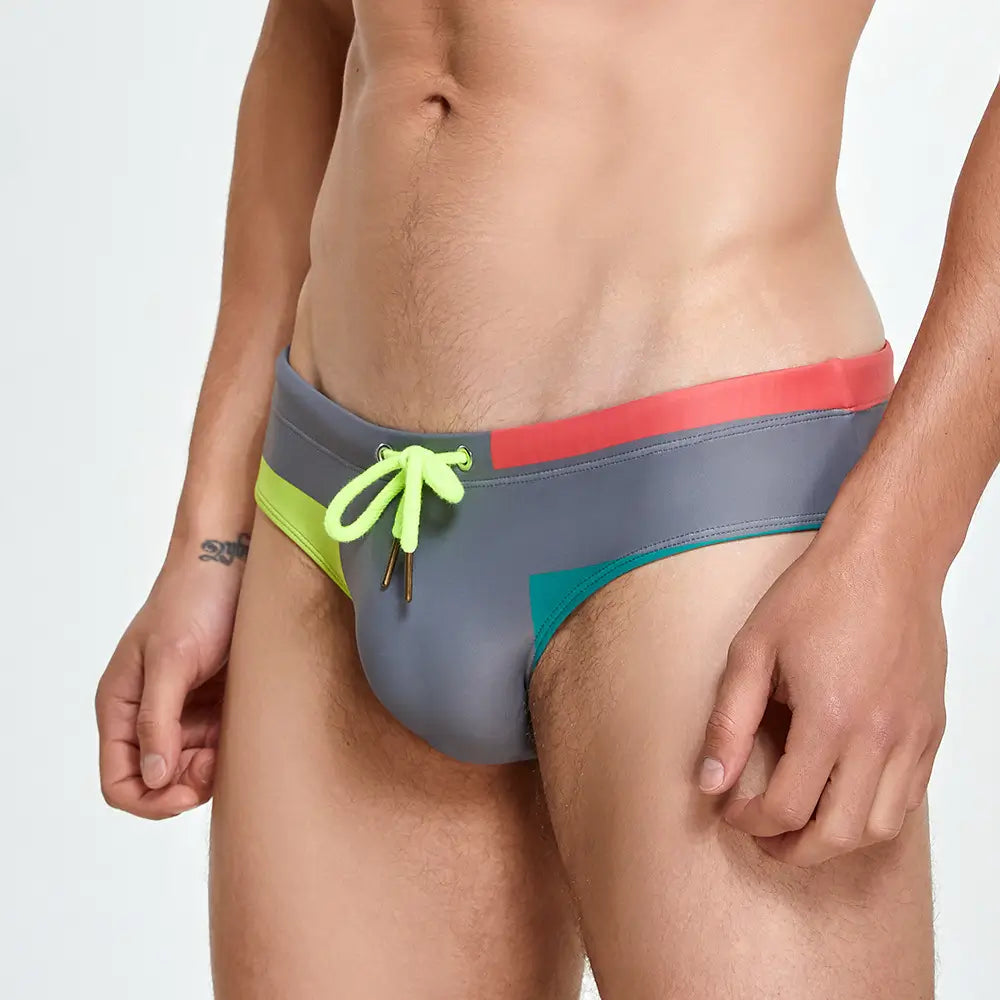 Seobean Seobean Men's Color Block Bikini - Low Rise Swim Briefs 230904