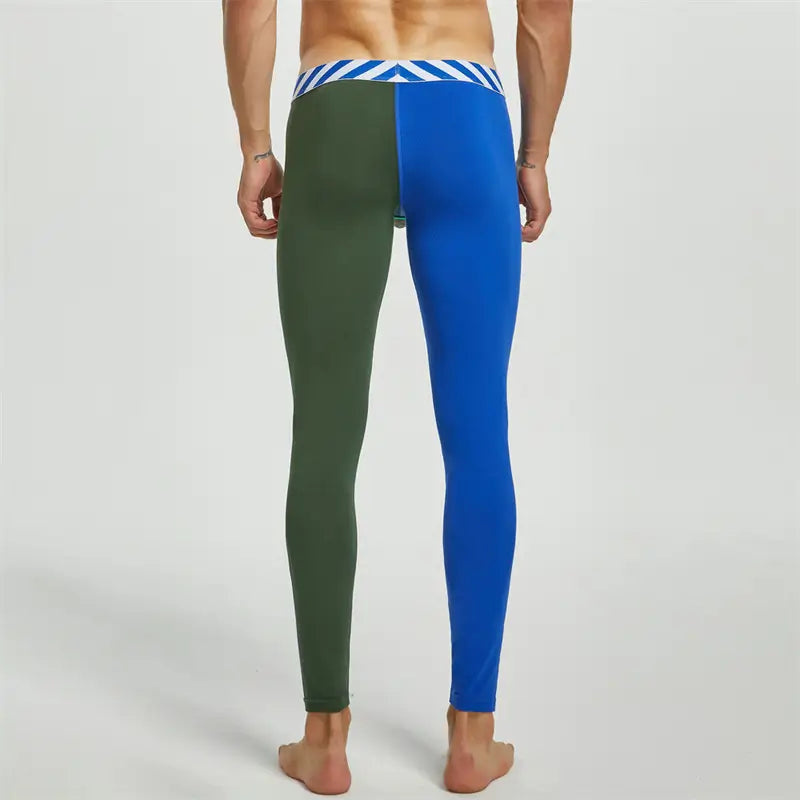 Seobean Seobean Men's Color Block Thermal Underwear Long Johns 220402