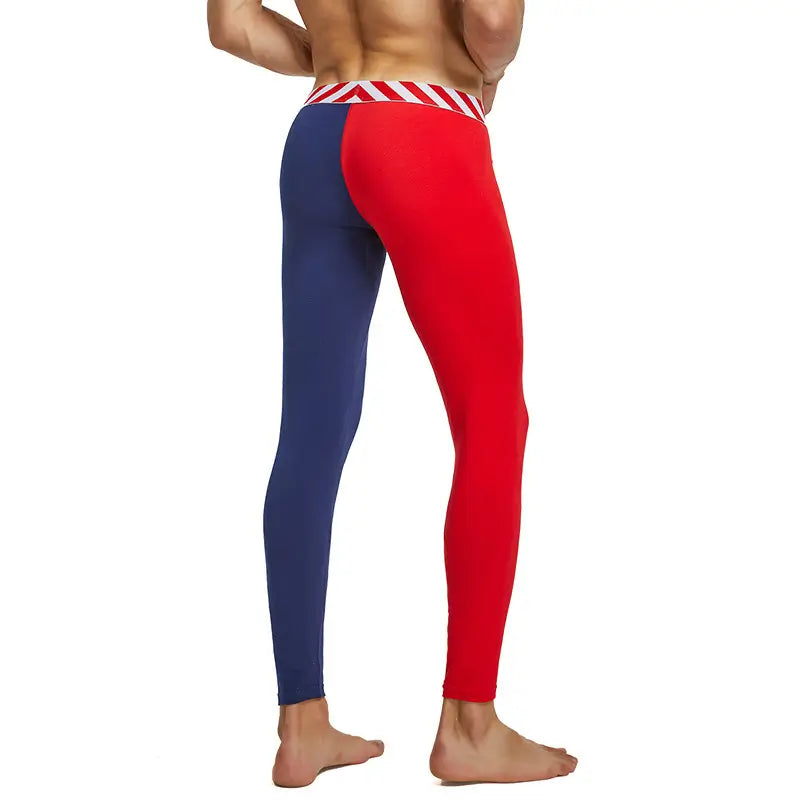 Seobean Seobean Men's Color Block Thermal Underwear Long Johns 220402