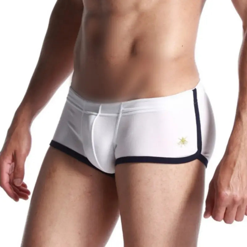 Seobean Seobean Men's Cotton Boxer Briefs Butt Lifting Breathable Contrast Trim Trunks