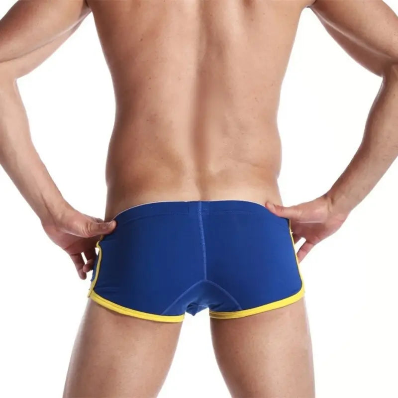 Seobean Seobean Men's Cotton Boxer Briefs Butt Lifting Breathable Contrast Trim Trunks