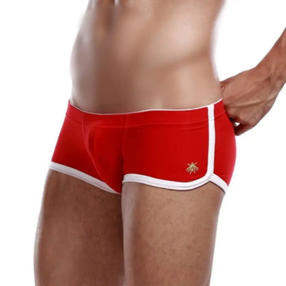 Seobean Seobean Men's Cotton Boxer Briefs Butt Lifting Breathable Contrast Trim Trunks