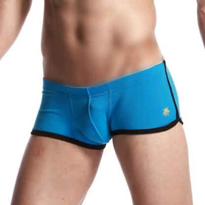 Seobean Seobean Men's Cotton Boxer Briefs Butt Lifting Breathable Contrast Trim Trunks
