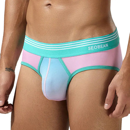 Seobean Seobean Men's Gradient Color Briefs - Stylish & Comfortable Sexy Male Underwear 240106