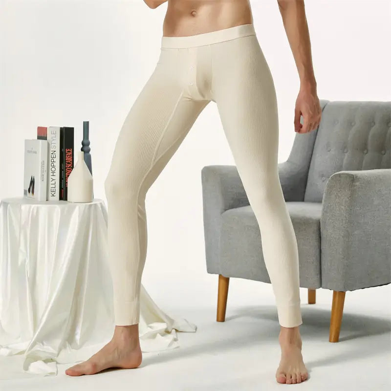 Seobean Seobean Men's Long John Thermal Underwear - Soft & Stretchy Winter Pants 10404