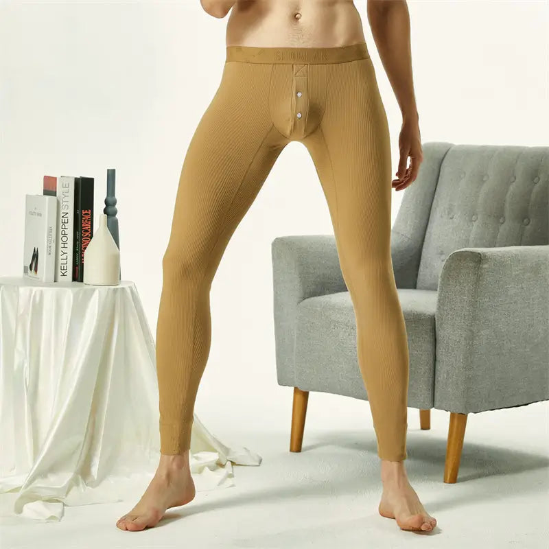 Seobean Seobean Men's Long John Thermal Underwear - Soft & Stretchy Winter Pants 10404