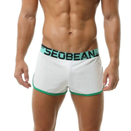 Seobean Seobean Men's Lounge Split-Leg Boxer Shorts Soft Underwear 220503