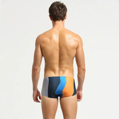Seobean Seobean Men's Low-Rise Color Block Swim Trunks - Quick Dry Swimwear 10801