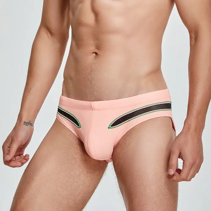 Seobean Seobean Men's Low-Rise Swim Briefs with Mesh Inserts - Sexy & Quick-Dry 230903