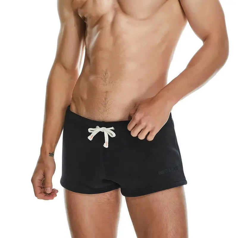 Seobean Seobean Men's Polar Fleece Boxer Shorts - Soft Lounge & Sleepwear Underwear 230501