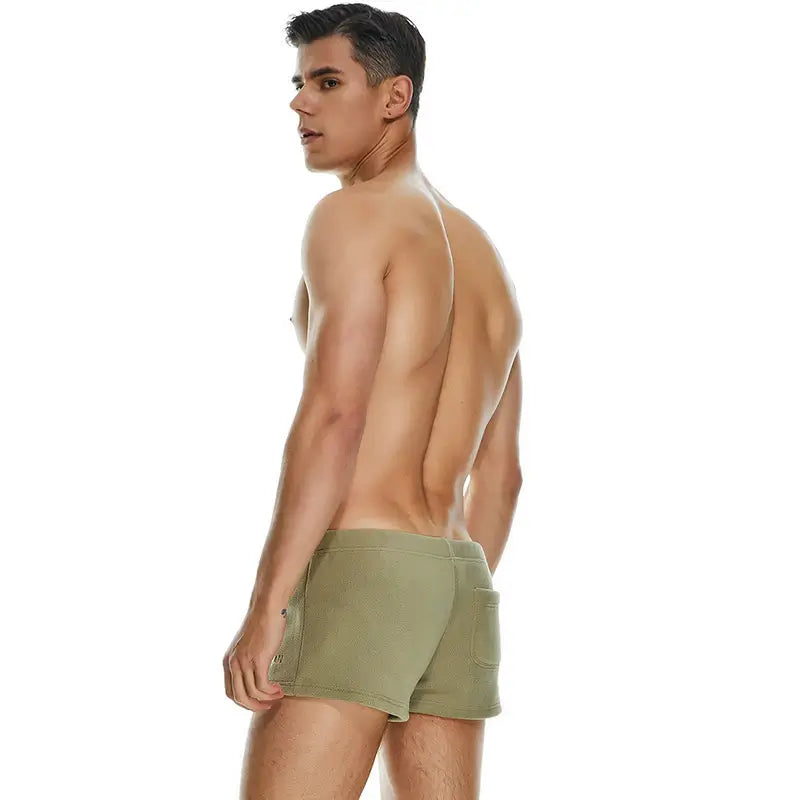 Seobean Seobean Men's Polar Fleece Boxer Shorts - Soft Lounge & Sleepwear Underwear 230501