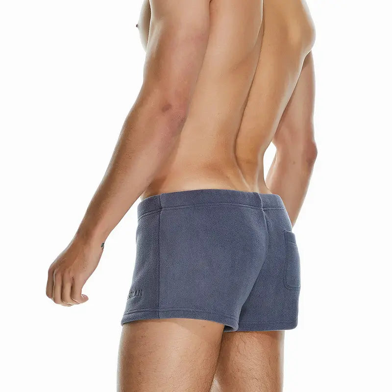 Seobean Seobean Men's Polar Fleece Boxer Shorts - Soft Lounge & Sleepwear Underwear 230501