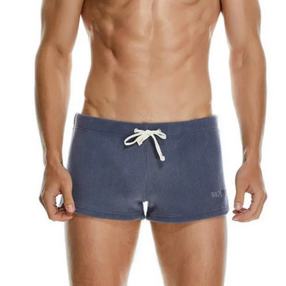 Seobean Seobean Men's Polar Fleece Boxer Shorts - Soft Lounge & Sleepwear Underwear 230501