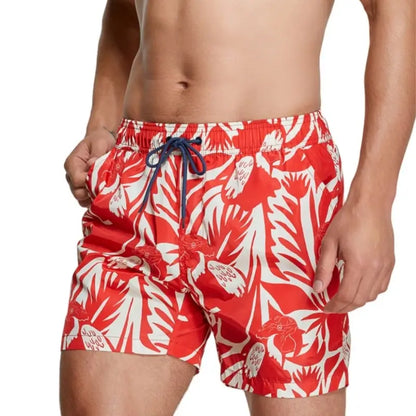 Seobean Seobean Men's Quick-Dry Beach Shorts with Elastic Waist & Tropical 231302