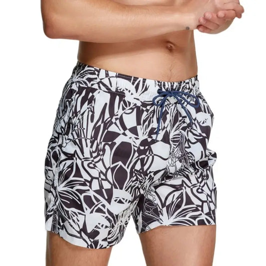 Seobean Seobean Men's Quick-Dry Beach Shorts with Elastic Waist & Tropical 231302