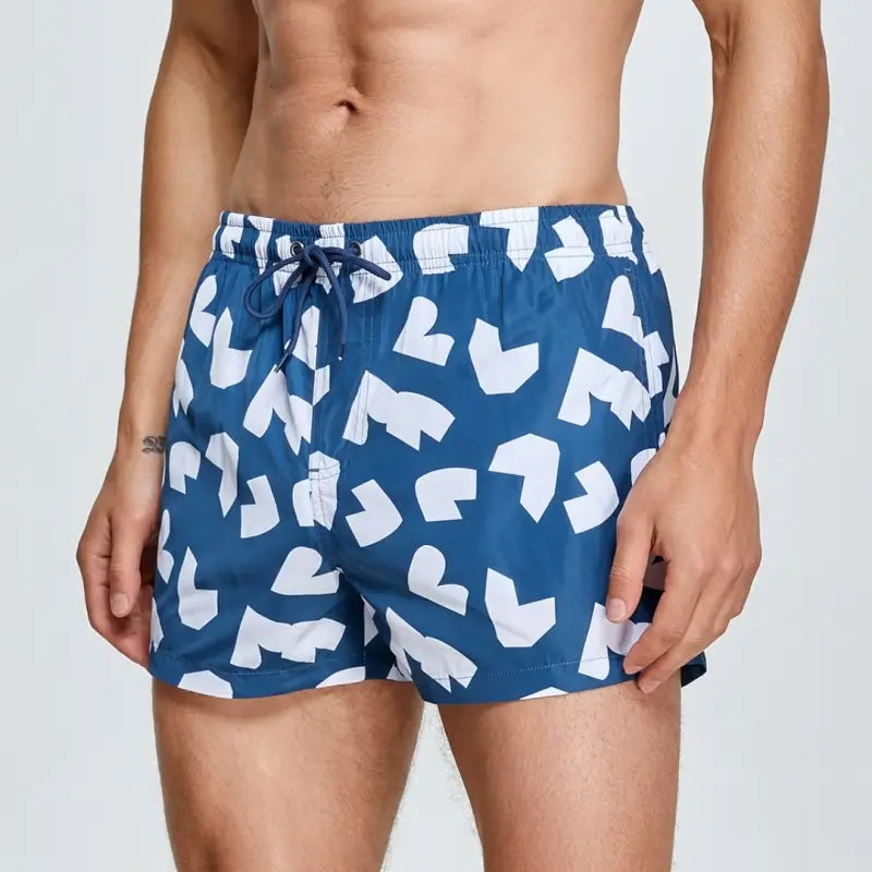 Seobean Seobean Men’s Quick-Dry Beach Swim Shorts – Printed Board Shorts 241303