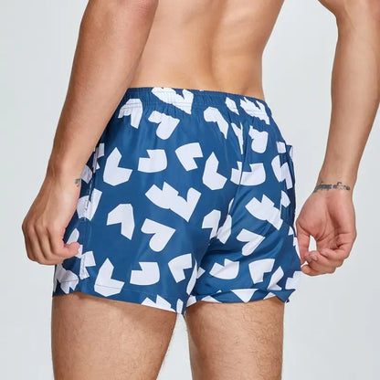 Seobean Seobean Men’s Quick-Dry Beach Swim Shorts – Printed Board Shorts 241303