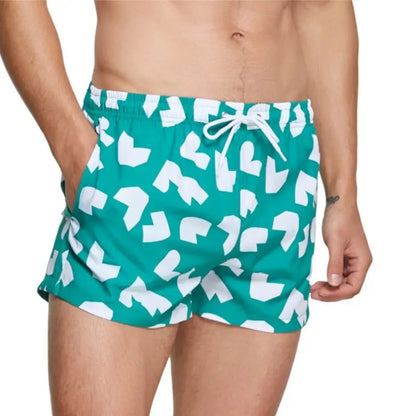 Seobean Seobean Men’s Quick-Dry Beach Swim Shorts – Printed Board Shorts 241303