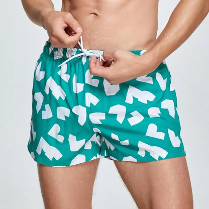 Seobean Seobean Men’s Quick-Dry Beach Swim Shorts – Printed Board Shorts 241303