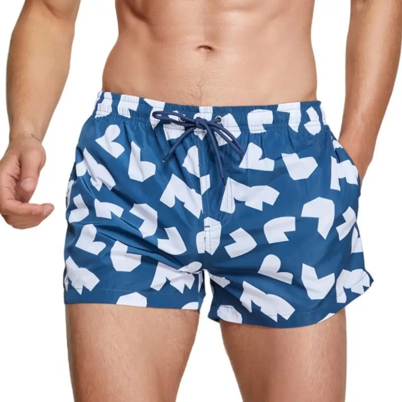 Seobean Seobean Men’s Quick-Dry Beach Swim Shorts – Printed Board Shorts 241303