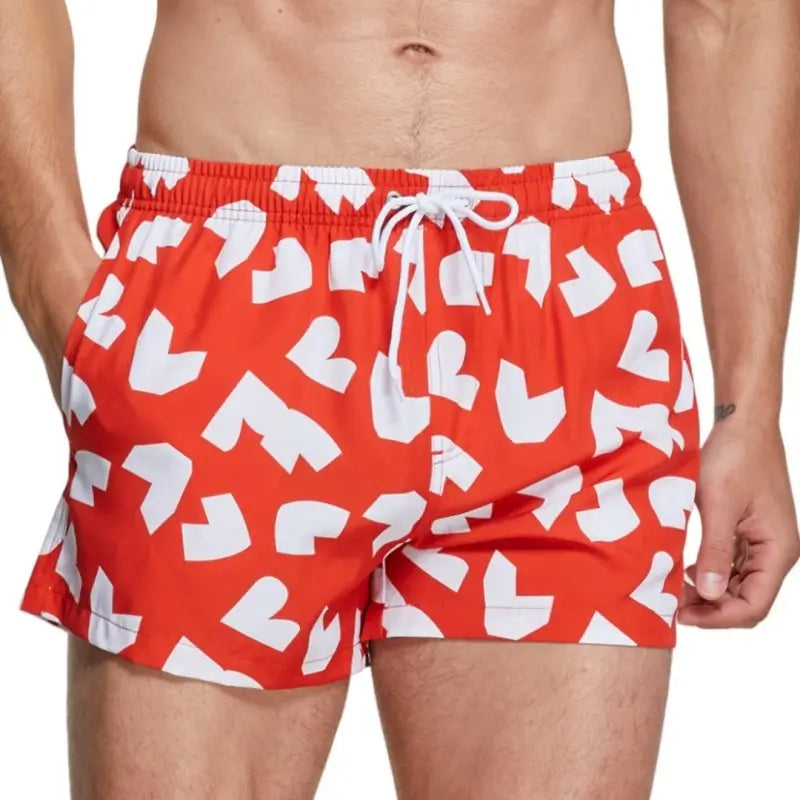 Seobean Seobean Men’s Quick-Dry Beach Swim Shorts – Printed Board Shorts 241303