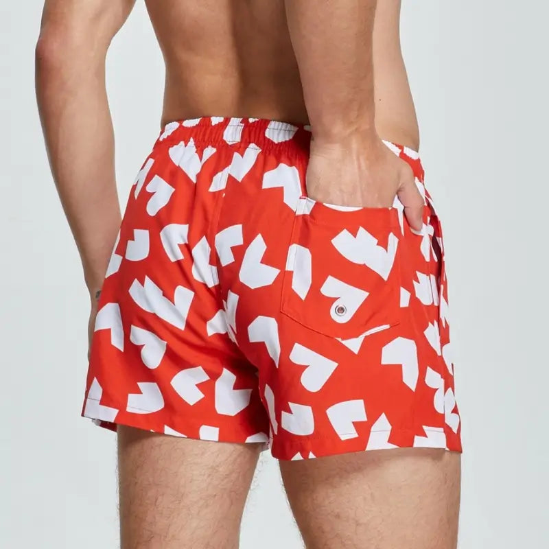 Seobean Seobean Men’s Quick-Dry Beach Swim Shorts – Printed Board Shorts 241303