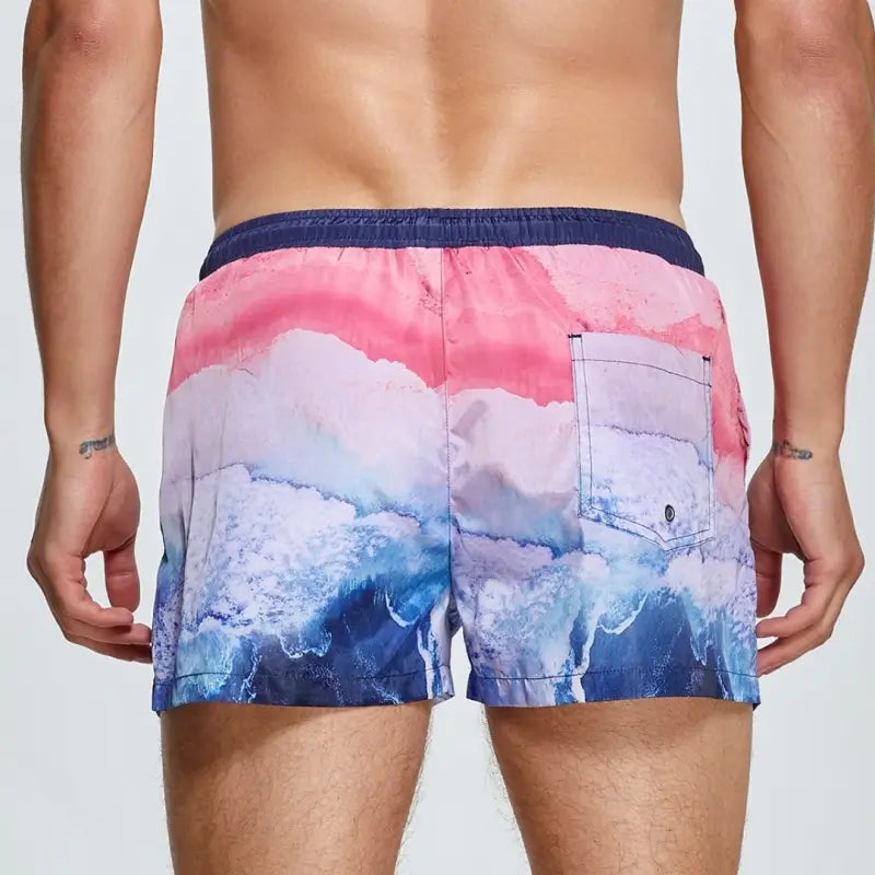 Seobean Seobean Men's Quick-Dry Swim Shorts - Beach Board Shorts with Sunflower 241301