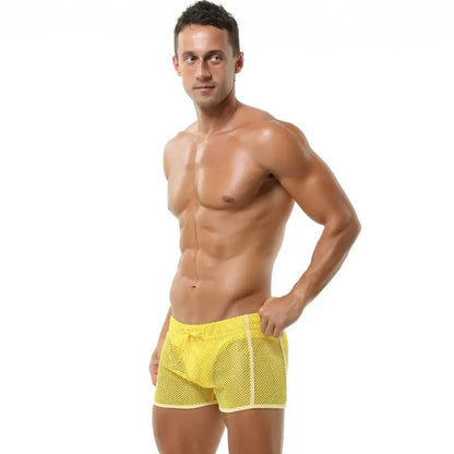 Seobean Seobean Men's Sexy Mesh Gym & Beach Shorts Underwear 220602
