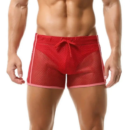 Seobean Seobean Men's Sexy Mesh Gym & Beach Shorts Underwear 220602