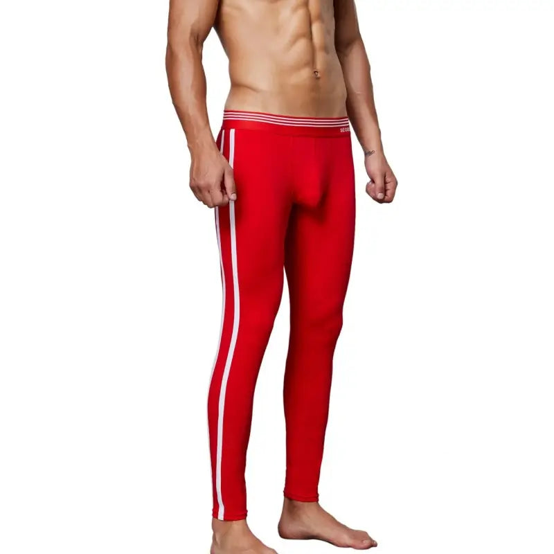 Seobean Seobean Men's Side Stripe Long Johns Thermal Underwear 80402