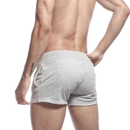 Seobean Seobean Men's Solid Boxer Shorts - Comfortable Loungewear with Pockets 30502
