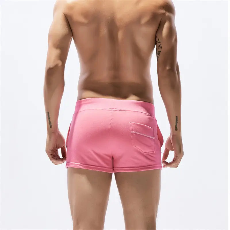 Seobean Seobean Men's Solid Boxer Shorts - Comfortable Loungewear with Pockets 30502