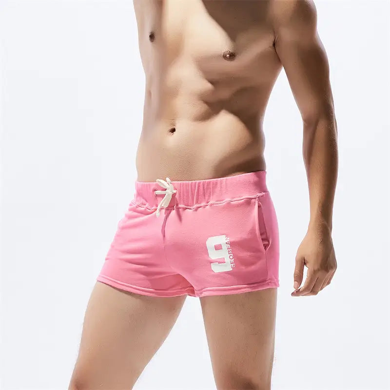 Seobean Seobean Men's Solid Boxer Shorts - Comfortable Loungewear with Pockets 30502