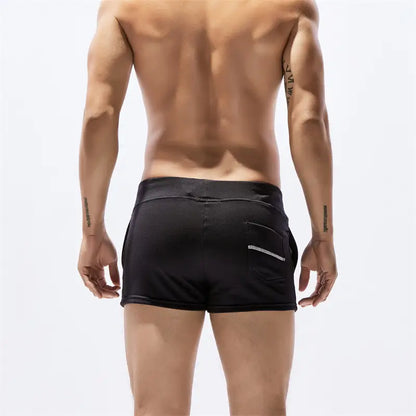Seobean Seobean Men's Solid Boxer Shorts - Comfortable Loungewear with Pockets 30502