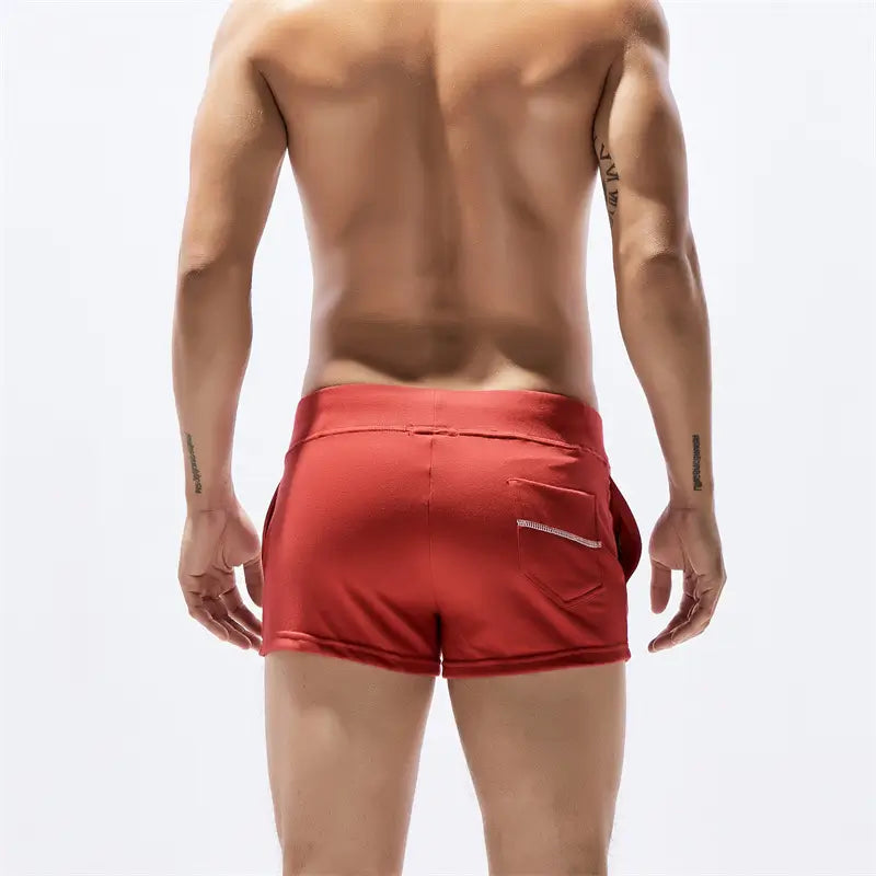 Seobean Seobean Men's Solid Boxer Shorts - Comfortable Loungewear with Pockets 30502