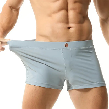 Seobean Seobean Men's Swim Boxers - Quick-Dry Swimwear with Nylon/Spandex Blend 230801