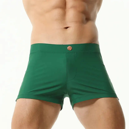 Seobean Seobean Men's Swim Boxers - Quick-Dry Swimwear with Nylon/Spandex Blend 230801