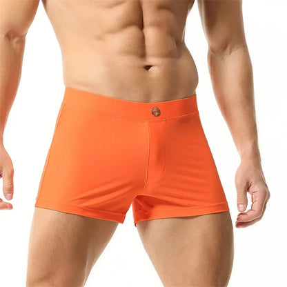 Seobean Seobean Men's Swim Boxers - Quick-Dry Swimwear with Nylon/Spandex Blend 230801