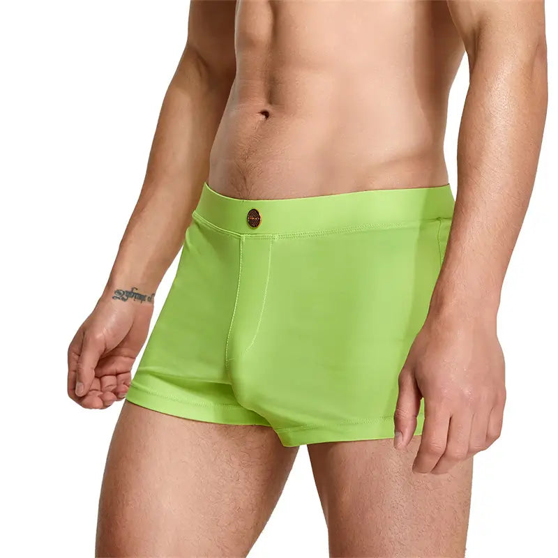 Seobean Seobean Men's Swim Boxers - Quick-Dry Swimwear with Nylon/Spandex Blend 230801