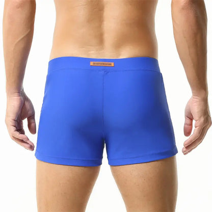 Seobean Seobean Men's Swim Boxers - Quick-Dry Swimwear with Nylon/Spandex Blend 230801