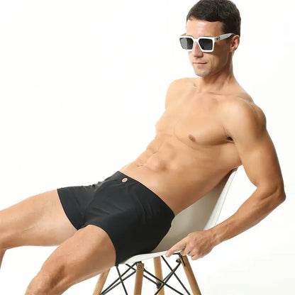 Seobean Seobean Men's Swim Boxers - Quick-Dry Swimwear with Nylon/Spandex Blend 230801