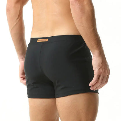 Seobean Seobean Men's Swim Boxers - Quick-Dry Swimwear with Nylon/Spandex Blend 230801