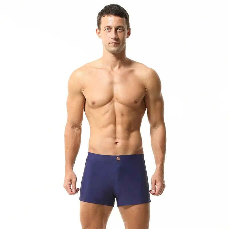 Seobean Seobean Men's Swim Boxers - Quick-Dry Swimwear with Nylon/Spandex Blend 230801