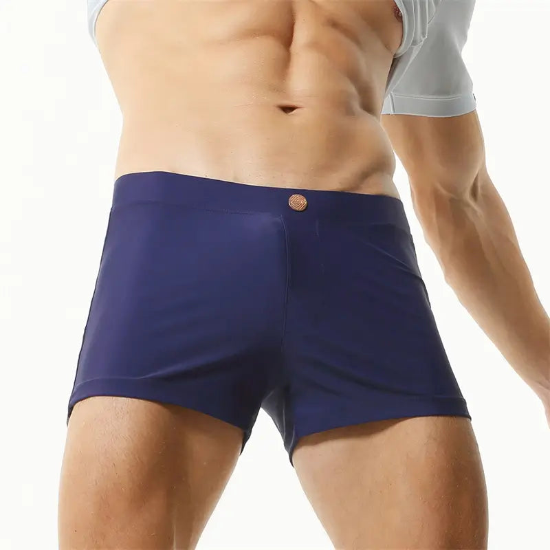 Seobean Seobean Men's Swim Boxers - Quick-Dry Swimwear with Nylon/Spandex Blend 230801
